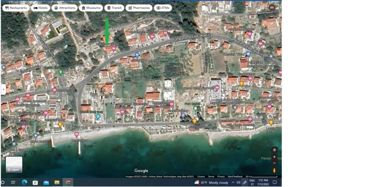 Apartments Senka Orebić Εξωτερικό φωτογραφία